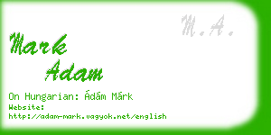 mark adam business card