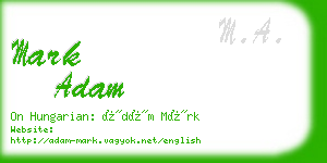 mark adam business card